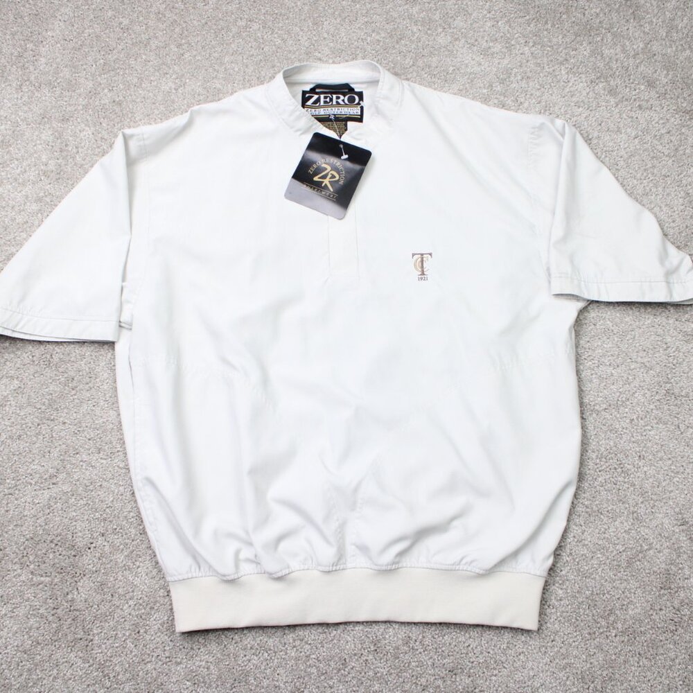 Zero Restriction Jacket NWT Men Medium Tan Golf 1/2 Sleeve Lightweight Windshirt